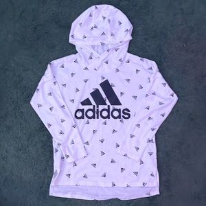 Long sleeve T-shirt with hood white size 7/8 girls small never worn